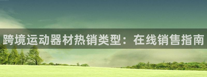 意昂体育3招商电话：跨境运动器材热销类型：在线销售指
